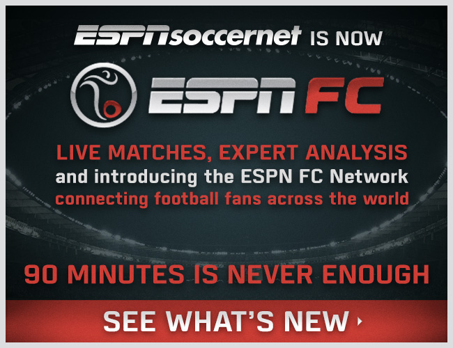 ESPN Soccernet is now ESPN FC - See What's New