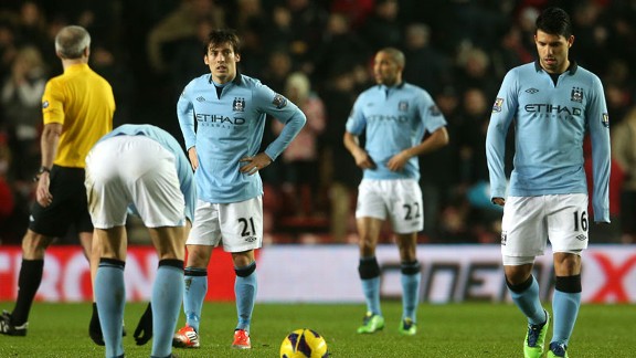 Manchester City woe Southampton