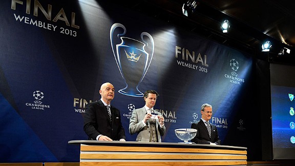 The 2013 Champions League quarter-final draw