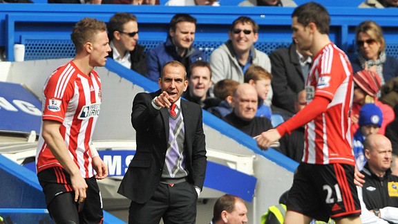 New Sunderland manager Paolo Di Canio keeps a close Connor Wickham and Adam Johnson