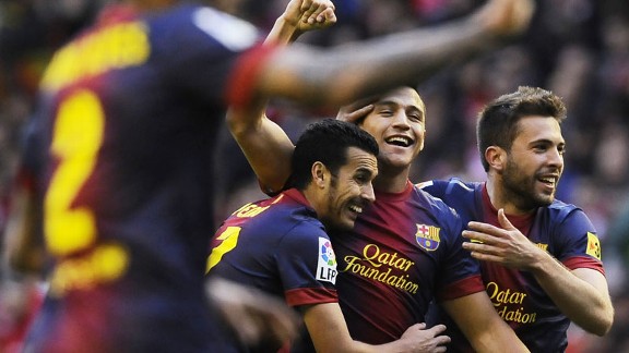 Barcelona Alexis Sanchez celeb v Athletic