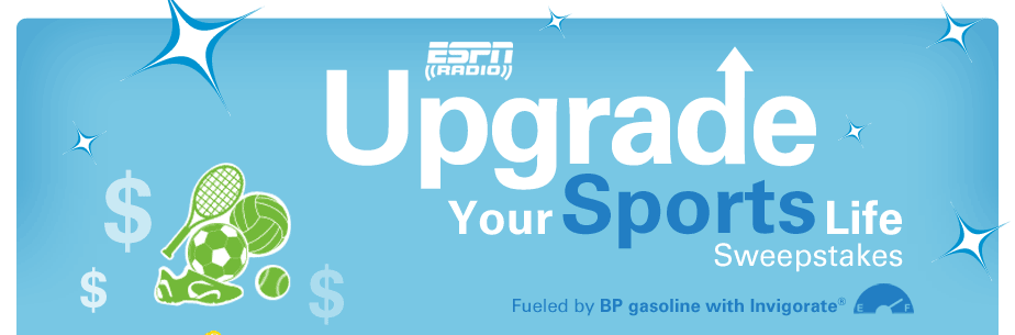 ESPN Radio "Upgrade Your Sports Life" Sweepstakes Header