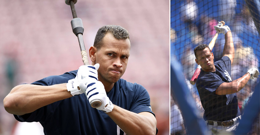 A-Rod in the cage