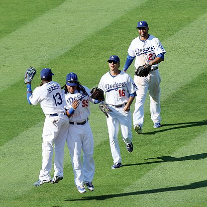 Manny and Dodgers teammates