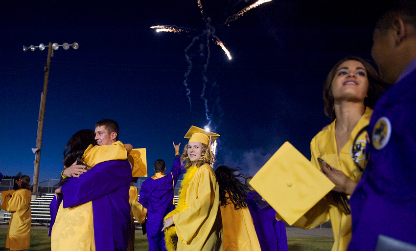 Graduation fireworks