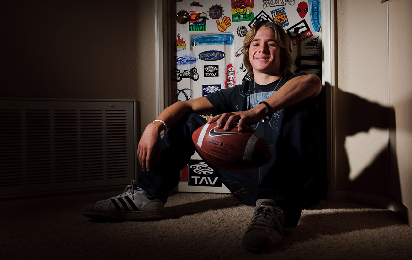 Connor Garrett in his room