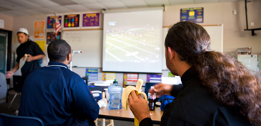 Film study at Oceanside