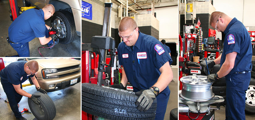 Costco store tire installation