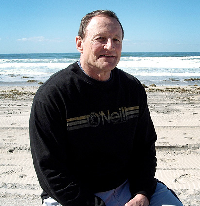 Ed Hochuli on beach