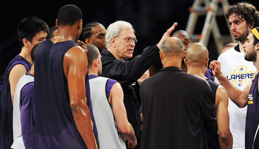 Phil Jackson at practice