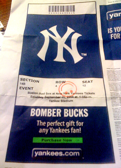 Yankees tickets