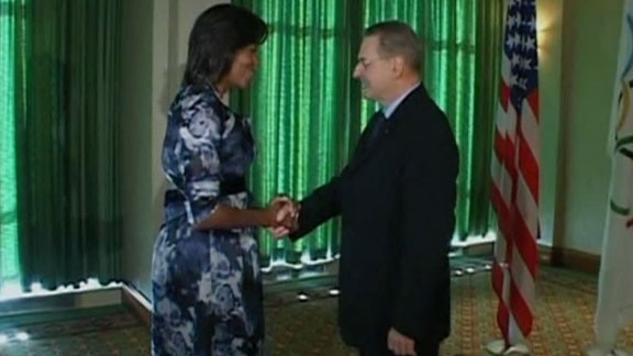 Michelle Obama Meets With IOC President