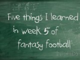 Five Week 5 Fantasy Lessons
