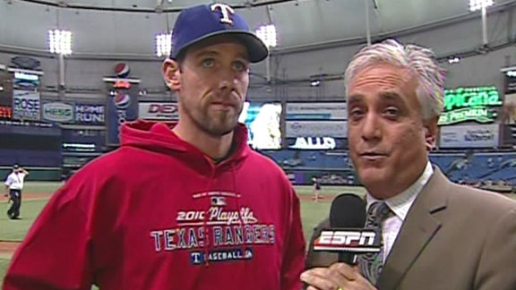 Cliff Lee. Cliff Lee talks about Game 1