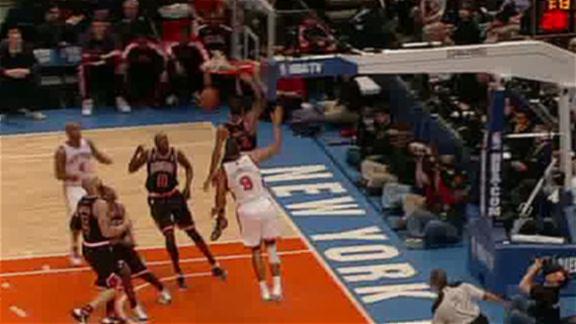 derrick rose dunks on barbosa. derrick rose dunking on.