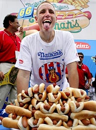 Joey Chestnut sets record at Nathan's hot dog competition