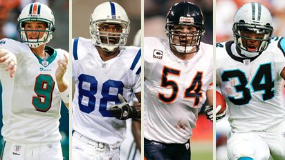 John Beck, Marvin Harrison, Brian Urlacher and DeAngelo Williams