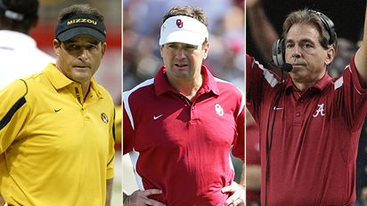 Gary Pinkel, Bob Stoops, and Nick Saban