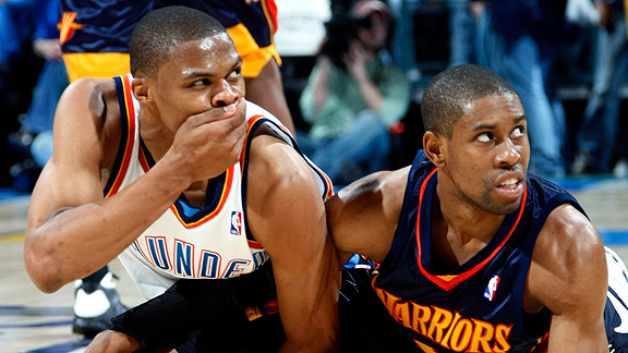 russell westbrook thunder. Russell Westbrook and C.J.