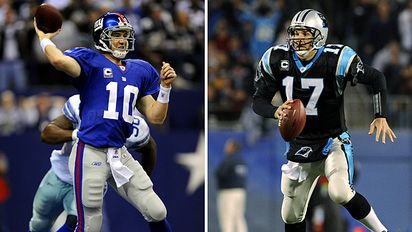 Eli Manning and Jake Delhomme (credit ESPN for the picture)
