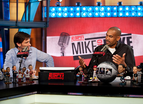 Mike Greenberg and Grant Hill