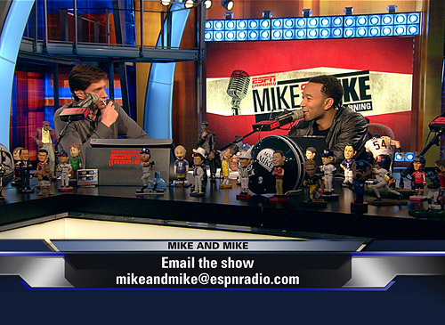 Mike Greenberg and John Legend