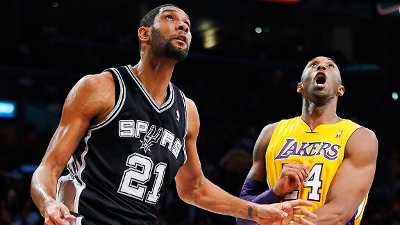 Tim Duncan, Kobe Bryant