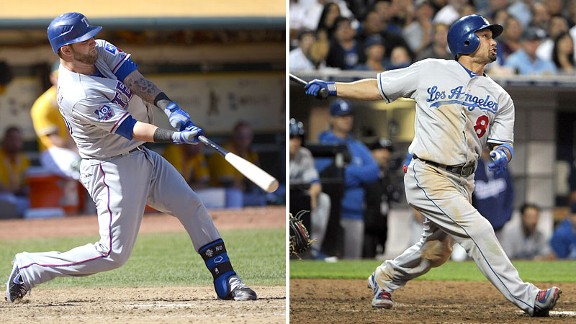 Mike Napoli y Shane Victorino