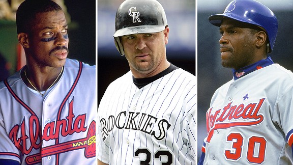 Fred McGriff, Larry Walker and Tim Raines