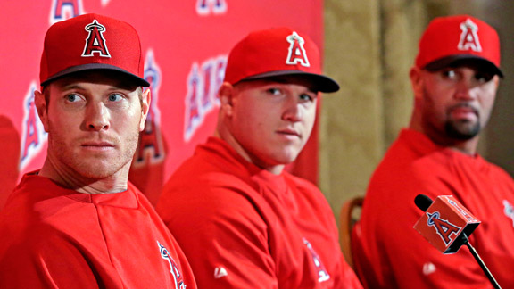 Josh Hamilton, Mike Trout, Albert Pujols 