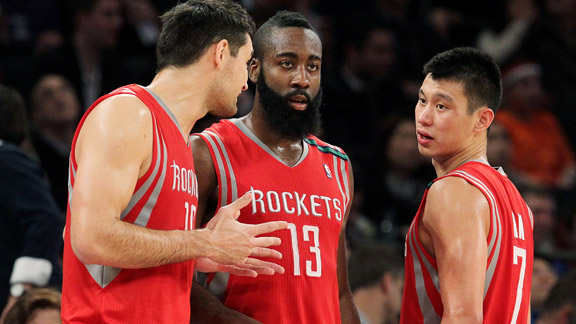 Carlos Delfino, James Harden, Jeremy Lin