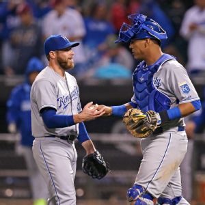 Greg Holland and Salvador Perez